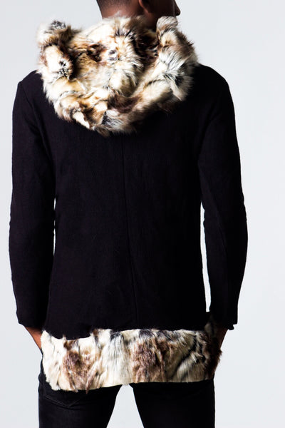 Arctic Black Fur Sweater